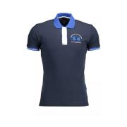 Blauw Katoenen Poloshirt met Borduursel La Martina , Blue , Heren