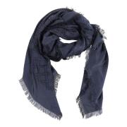 Blauwe Sjaals voor Vrouwen Aw24 Tory Burch , Blue , Dames
