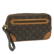 Pre-owned Canvas clutches Louis Vuitton Vintage , Brown , Dames