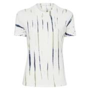 Gestreept Tie Dye T-shirt Proenza Schouler , White , Dames