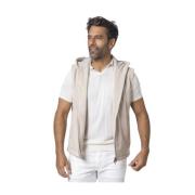 Mouwloze capuchontrui met capuchon Herno , Beige , Heren