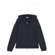 Soft-Touch Rits Hoodie Oltre , Blue , Dames