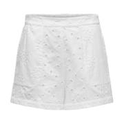 Katoenen Dames Shorts Only , White , Dames