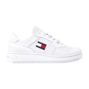Retro Witte Basket Sneakers Tommy Jeans , White , Heren