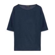 Chic T-shirt met kwartmouwen Elena Mirò , Blue , Dames