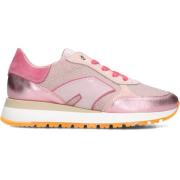 Roze Sneakers met Suède en Metallic Panelen DL Sport , Pink , Dames