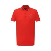 Contrast Logo Heren Polo Shirt Paul & Shark , Red , Heren