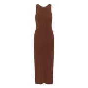 Eenvoudige Rib Jurk Sorrel Horse Gestuz , Brown , Dames