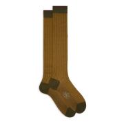 Stijlvolle Italiaanse lange geplateerde katoenen sokken Gallo , Multic...