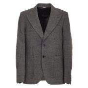 Regular Fit Blazer voor koud weer Dolce & Gabbana , Gray , Heren