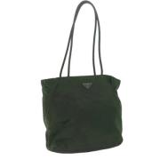 Pre-owned Nylon totes Prada Vintage , Green , Dames