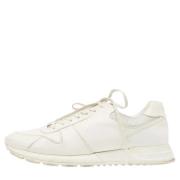 Pre-owned Leather sneakers Louis Vuitton Vintage , White , Heren