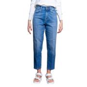 Hoge taille blauwe denim jeans Don The Fuller , Blue , Dames