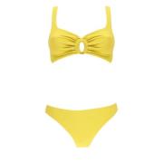 Gele Zee Bikini Top Ring Slip Fisico , Yellow , Dames