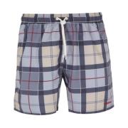 Tartan Zwemshort met Verstelbare Tailleband Barbour , Blue , Heren