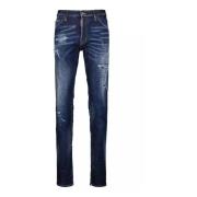 Gescheurde Jeans in Gewassen Denim Dsquared2 , Blue , Heren