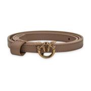 Love Birds Leren Riem Pinko , Beige , Dames