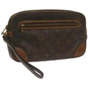 Pre-owned Canvas clutches Louis Vuitton Vintage , Brown , Dames