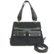 Pre-owned Canvas handbags Bvlgari Vintage , Black , Dames