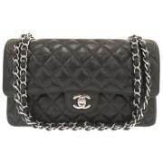 Pre-owned Leather shoulder-bags Chanel Vintage , Black , Dames