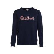 Dames Crewneck Sweatshirt met Front Print Barbour , Blue , Dames