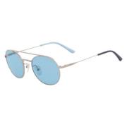 Blauw Zilveren Zonnebril Ck18116S-046 Calvin Klein , Gray , Unisex