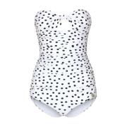 Zeeprint badpak met hartvormige halslijn Dolce & Gabbana , White , Dam...