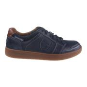 Blauwe Heren Sneaker Trendy Stijl Mephisto , Blue , Heren