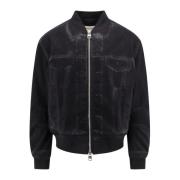 Zwarte jas met ritssluiting Alexander McQueen , Black , Heren