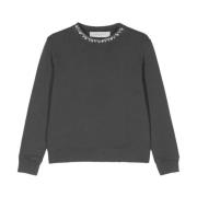 Grijze Sweater met Kristalversiering Golden Goose , Gray , Dames