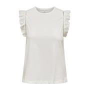 Mouwloze Top Only , White , Dames