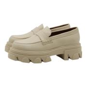 Trailblazer Crème Leder Loafers Alohas , Beige , Dames