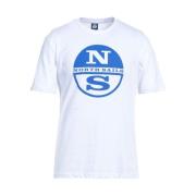 Witte Katoenen Logo Print T-shirt North Sails , White , Heren