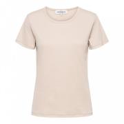Geribbeld Basis T-shirt &Co Woman , Beige , Dames