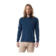 Lange mouw klassieke kraag poloshirt La Martina , Blue , Heren