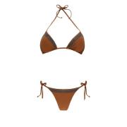 Bruine Zee Bikini Driehoek Top Fisico , Brown , Dames