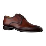 Elegante Cognac Bruine Derby Schoenen Magnanni , Brown , Heren