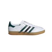 Witte Leren Sneakers met Bicolor Strepen Adidas , Multicolor , Heren