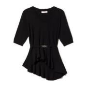 Stijlvolle Gebreide Top Twinset , Black , Dames