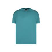 Heren Tape Logo Reliëf T-shirt Emporio Armani , Green , Heren