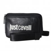 Heren Zwarte Schoudertas van Kunstleer Just Cavalli , Black , Heren