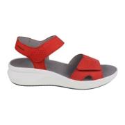 Rode Slip-On Sandaal met Soft-Air Middenzool Mephisto , Red , Dames
