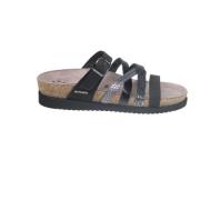 Zwart Mix Damesandaal Mephisto , Black , Dames