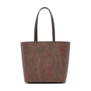 Paisley Jacquard Tote Tas Etro , Brown , Dames