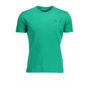 Groene Katoenen T-shirt met Borduursel La Martina , Green , Heren