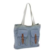 Pre-owned Nylon totes Prada Vintage , Blue , Dames