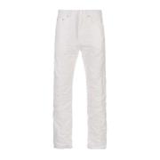 Witte Straight Leg Jeans Denim Purple Brand , White , Heren