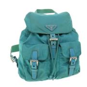 Pre-owned Nylon backpacks Prada Vintage , Blue , Dames