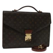 Pre-owned Canvas handbags Louis Vuitton Vintage , Brown , Dames