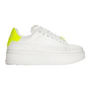 Witte en gele fluorescerende sneakers Gaëlle Paris , White , Dames